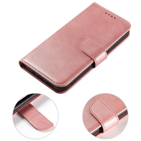 Pokrowiec etui z klapką i portfelem do Xiaomi Redmi Note 12 Magnet Case różowe Pokrowiec etui z klapką i portfelem do Xiaomi Redmi Note 12 Magnet Case różowe