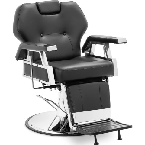 Fotel fryzjerski barberski z podnóżkiem PRESTON - czarny Fotel fryzjerski barberski z podnóżkiem PRESTON - czarny