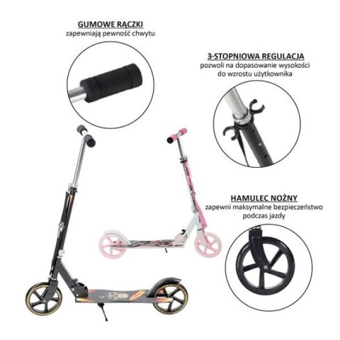 Hulajnoga Nils Extreme HA205D BLACK PU 205MM N/A Hulajnoga Nils Extreme HA205D BLACK PU 205MM N/A
