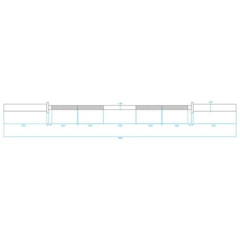 Gryf olimpijski HMS LOCK JAW BLACK 183 cm GO320 N/A Gryf olimpijski HMS LOCK JAW BLACK 183 cm GO320 N/A