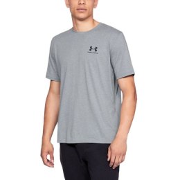 Koszulka UA Sportstyle Left Chest SS M 1326799 - szara S