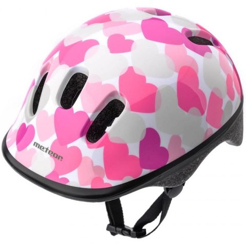 Kask rowerowy Meteor KS06 Hearts pink roz XS 44-48cm Jr 24818 N/A Kask rowerowy Meteor KS06 Hearts pink roz XS 44-48cm Jr 24818 N/A