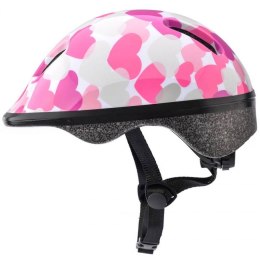 Kask rowerowy Meteor KS06 Hearts pink roz S 48-52cm Jr 24819 N/A