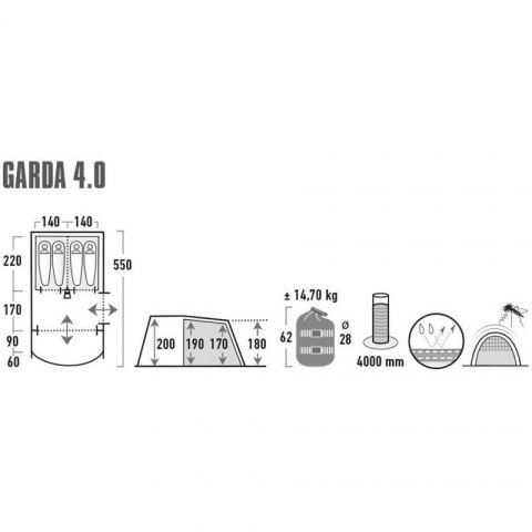 Namiot High Peak Garda 4.0 11821 N/A Namiot High Peak Garda 4.0 11821 N/A