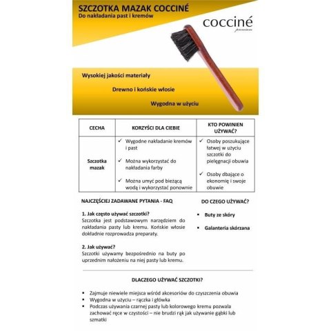 Szczotka do butów mazak Coccine mała DA0248 N/A Szczotka do butów mazak Coccine mała DA0248 N/A