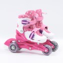 Zestaw SMJ Sport Combo Pink LED: 2w1 wrotko-rolki HS-TNK-000009549 30-33
