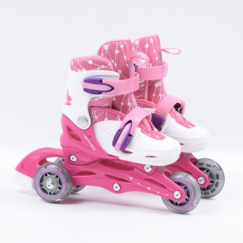 Zestaw SMJ Sport Combo Pink LED: 2w1 wrotko-rolki HS-TNK-000009549 30-33 Zestaw SMJ Sport Combo Pink LED: 2w1 wrotko-rolki HS-TNK-000009549 30-33