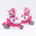 Zestaw SMJ Sport Combo Pink LED: 2w1 wrotko-rolki HS-TNK-000009549 30-33