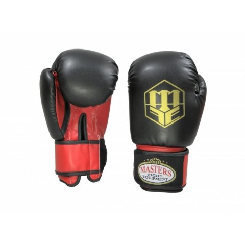 Rękawice bokserskie MASTERS - RPU-2A 01152-0302 czarno - czerwone+6 oz Rękawice bokserskie MASTERS - RPU-2A 01152-0302 czarno - czerwone+6 oz