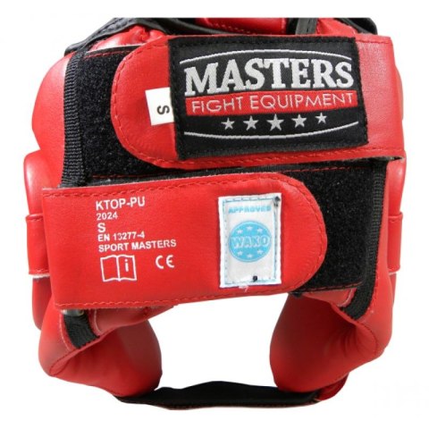 Kask bokserski Masters Ktop-Pu Wako Approved M 02251-02M czerwony+S Kask bokserski Masters Ktop-Pu Wako Approved M 02251-02M czerwony+S