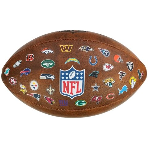 Piłka Wilson NFL Official Throwback 32 Team Logo Ball WTF1758XBNF32 9 Piłka Wilson NFL Official Throwback 32 Team Logo Ball WTF1758XBNF32 9