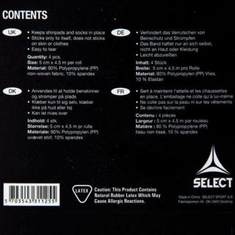 Taśma do getr Select 4/pack 5 cm x 4,5 m T26-17708 Żółty Taśma do getr Select 4/pack 5 cm x 4,5 m T26-17708 Żółty