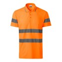 Koszulka polo Rimeck HV Runway M MLI-2V998 fluorescencyjny pomarańczowy L