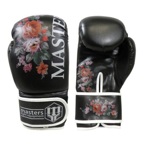 Rękawice bokserskie MASTERS RPU-FLOWER czarny+10 oz Rękawice bokserskie MASTERS RPU-FLOWER czarny+10 oz