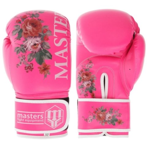 Rękawice bokserskie MASTERS RPU-FLOWER czarny+10 oz Rękawice bokserskie MASTERS RPU-FLOWER czarny+10 oz