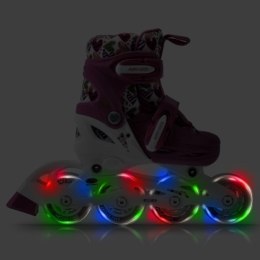 Wrotki-rolki-łyżwy regulowane Smj sport Combo Hearts 3w1 Led Jr HS-TNK-000011510 30-33