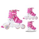Wrotki-rolki-łyżwy regulowane Smj sport Combo Hearts 3w1 Led Jr HS-TNK-000011510 30-33