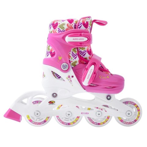 Wrotki-rolki-łyżwy regulowane Smj sport Combo Hearts 3w1 Led Jr HS-TNK-000011510 30-33 Wrotki-rolki-łyżwy regulowane Smj sport Combo Hearts 3w1 Led Jr HS-TNK-000011510 30-33