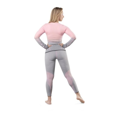 Bielizna termoaktywna Spokey Flora Set Lady Termo SM VT W 6114300000 szaro-różowa S/M Bielizna termoaktywna Spokey Flora Set Lady Termo SM VT W 6114300000 szaro-różowa S/M
