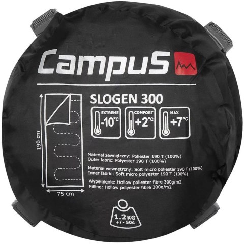 Śpiwór Campus Slogen 300 Right Sleeping Bag CUP701123404 One size Śpiwór Campus Slogen 300 Right Sleeping Bag CUP701123404 One size