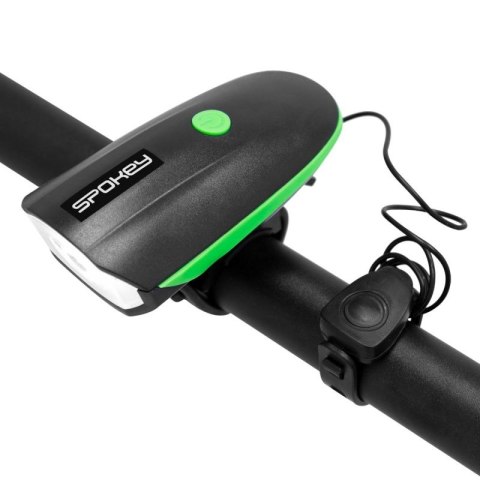 Lampka rowerowa z klaksonem Spokey Raini SPK-942714 N/A Lampka rowerowa z klaksonem Spokey Raini SPK-942714 N/A