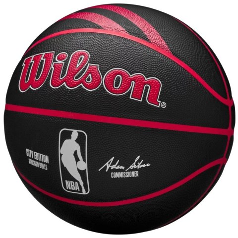 Piłka do koszykówki Wilson NBA Team City Collector Chicago Bulls WZ4024105XB 7 Piłka do koszykówki Wilson NBA Team City Collector Chicago Bulls WZ4024105XB 7