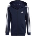 Bluza adidas Essentials 3-Stripes Fleece Full-Zip Hoodie Jr IC0600 164cm