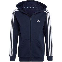 Bluza adidas Essentials 3-Stripes Fleece Full-Zip Hoodie Jr IC0600 164cm