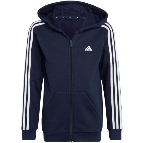 Bluza adidas Essentials 3-Stripes Fleece Full-Zip Hoodie Jr IC0600 164cm Bluza adidas Essentials 3-Stripes Fleece Full-Zip Hoodie Jr IC0600 164cm
