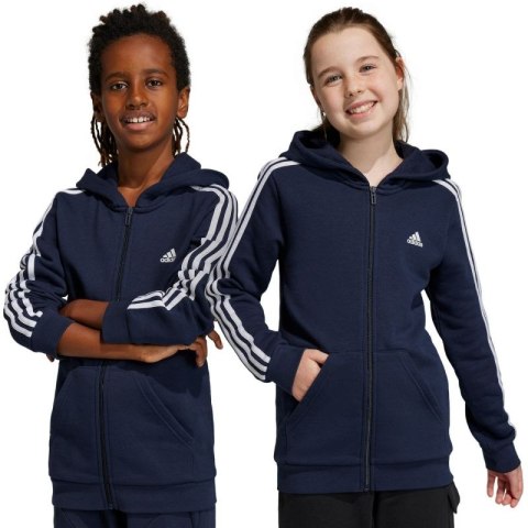 Bluza adidas Essentials 3-Stripes Fleece Full-Zip Hoodie Jr IC0600 164cm Bluza adidas Essentials 3-Stripes Fleece Full-Zip Hoodie Jr IC0600 164cm