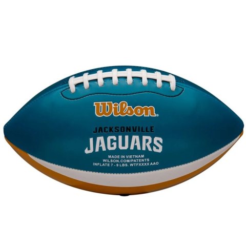 Piłka Wilson NFL Team Peewee Jacksonville Jaguars Mini Ball Jr WTF1523XBJX 7 Piłka Wilson NFL Team Peewee Jacksonville Jaguars Mini Ball Jr WTF1523XBJX 7