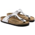 Japonki damskie srebrne Birkenstock Gizeh Birko-Flor narrow wąskie (0043853) 35.0