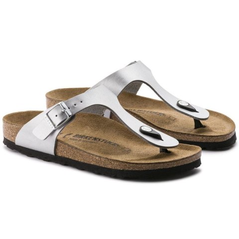 Japonki damskie srebrne Birkenstock Gizeh Birko-Flor narrow wąskie (0043853) 38.0 Japonki damskie srebrne Birkenstock Gizeh Birko-Flor narrow wąskie (0043853) 38.0