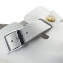 Chodaki damskie Birkenstock Boston ESD White skóra naturalna klapki medyczne narrow wąskie (0061378) 36.0