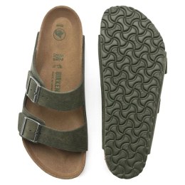 Klapki Birkenstock Arizona Vegan Microfaser Regular damskie-męskie Desert Dust Thyme na szeroką stopę wegańskie (1024550) 50.0
