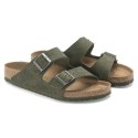 Klapki Birkenstock Arizona Vegan Microfaser Regular damskie-męskie Desert Dust Thyme na szeroką stopę wegańskie (1024550) 50.0