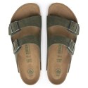 Klapki Birkenstock Arizona Vegan Microfaser Regular damskie-męskie Desert Dust Thyme na szeroką stopę wegańskie (1024550) 50.0