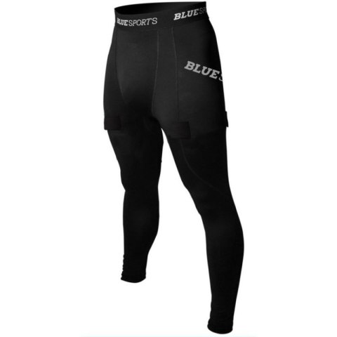 Spodnie ribano z rzepami BlueSports z ochraniaczem miednicy M BL-8101 XS