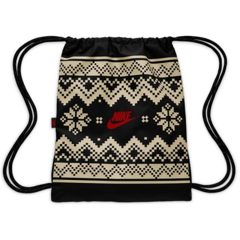 Worek, plecak Nike Drawstrng-Fair Isle FZ7287-010 czarny Worek, plecak Nike Drawstrng-Fair Isle FZ7287-010 czarny