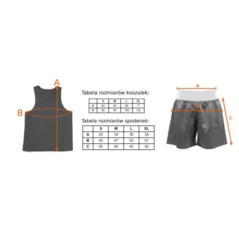 Strój startowy dwustronny BOXFIT M BFK-01 l Strój startowy dwustronny BOXFIT M BFK-01 l