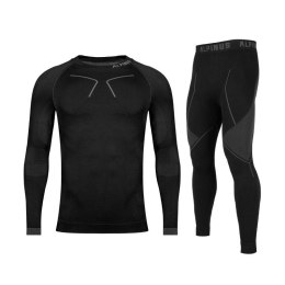 Bielizna termoaktywna Alpinus Tactical Base Layer Set czarno-szara M GT43276 S