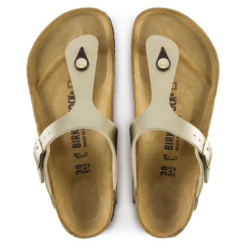 Japonki damskie Birkenstock Gizeh Birko-Flor Gold złote narrow wąskie (1016109) 38.0 Japonki damskie Birkenstock Gizeh Birko-Flor Gold złote narrow wąskie (1016109) 38.0