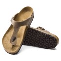 Japonki damskie Birkenstock Gizeh Oiled Leather Tabacco Brown Regular szerokie (0943811) 38.0