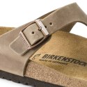 Japonki damskie Birkenstock Gizeh Oiled Leather Tabacco Brown Regular szerokie (0943811) 38.0