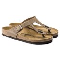 Japonki damskie Birkenstock Gizeh Oiled Leather Tabacco Brown Regular szerokie (0943811) 39.0