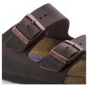 Klapki damskie Birkenstock Arizona Soft Footbed Oiled Leather Habana narrow wąskie (0452763) 39.0