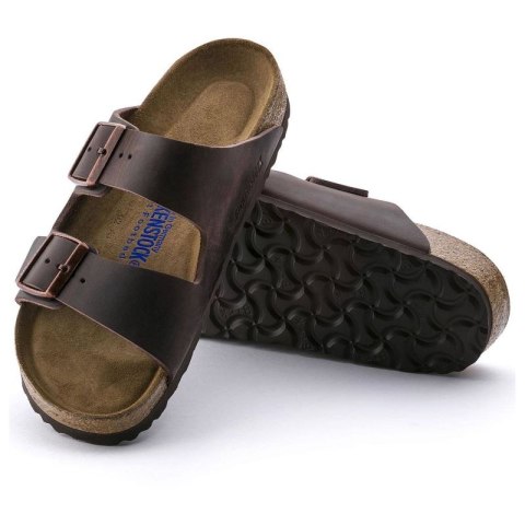 Klapki damskie Birkenstock Arizona Soft Footbed Oiled Leather Habana narrow wąskie (0452763) 39.0 Klapki damskie Birkenstock Arizona Soft Footbed Oiled Leather Habana narrow wąskie (0452763) 39.0