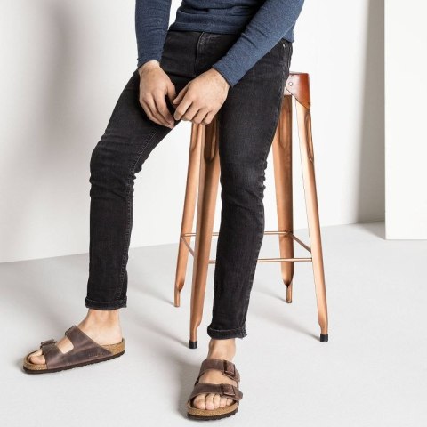 Klapki damskie Birkenstock Arizona Soft Footbed Oiled Leather Habana narrow wąskie (0452763) 39.0 Klapki damskie Birkenstock Arizona Soft Footbed Oiled Leather Habana narrow wąskie (0452763) 39.0