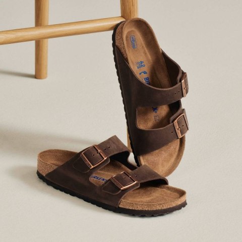 Klapki damskie Birkenstock Arizona Soft Footbed Oiled Leather Habana narrow wąskie (0452763) 41.0 Klapki damskie Birkenstock Arizona Soft Footbed Oiled Leather Habana narrow wąskie (0452763) 41.0