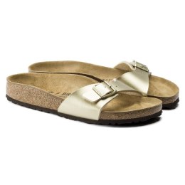 Klapki damskie Birkenstock Madrid Birko-Flor Gold regular szerokie złote (1016106) 40.0